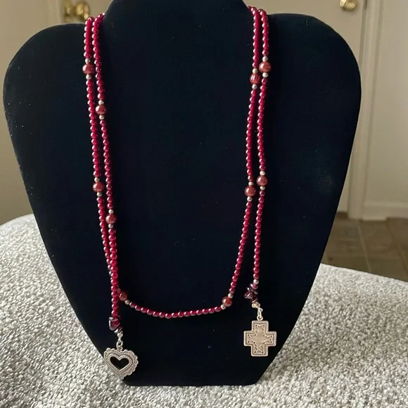 RARE to find. Silpada Sterling Silver & Garnet Necklace